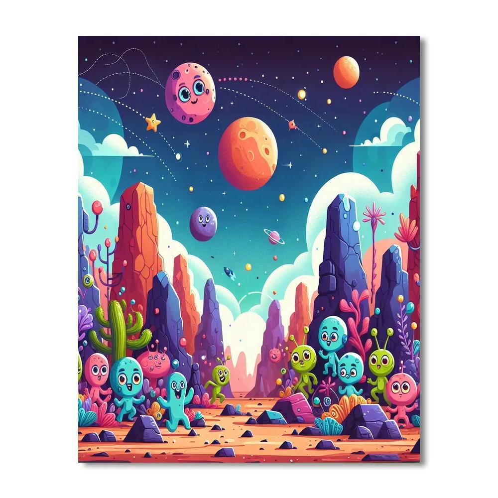 Exciting Adventure On Mars Paint By Numbers Kits