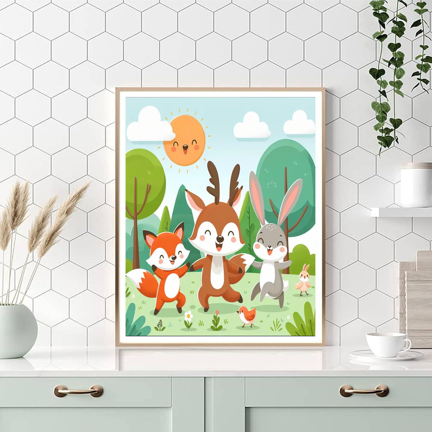 The Happy Woodland Creatures Paint By Numbers