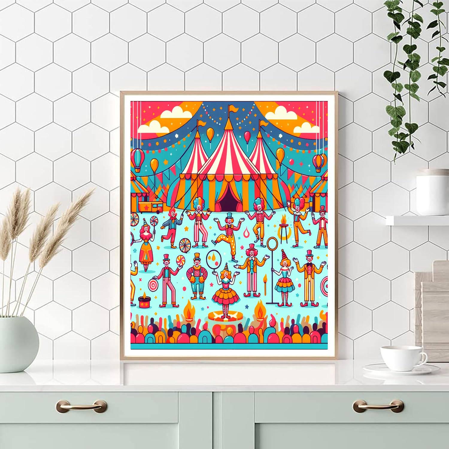 Artistic Circus Wonders DIY Paint By Numbers