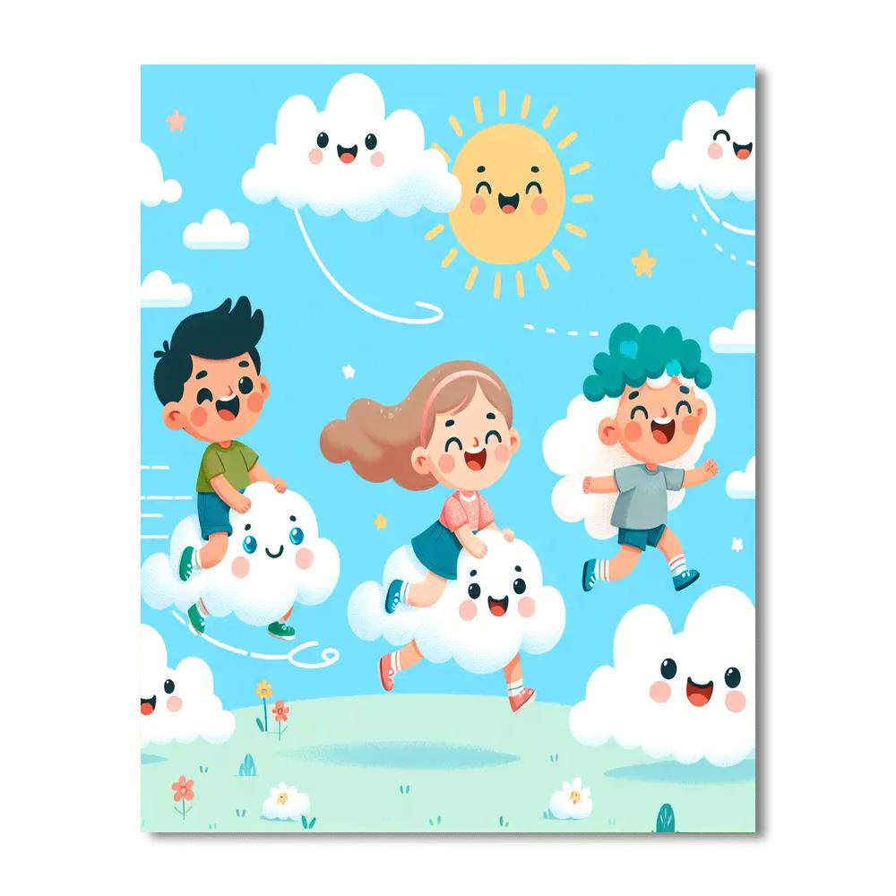 Dreamy Cloud Explorers Painting Number Kit