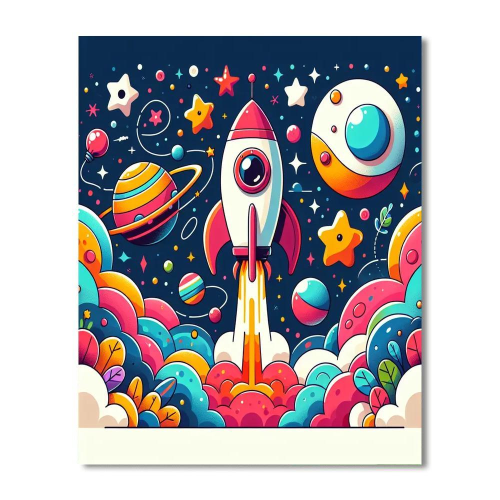 Creative Rocket Paint By Color
