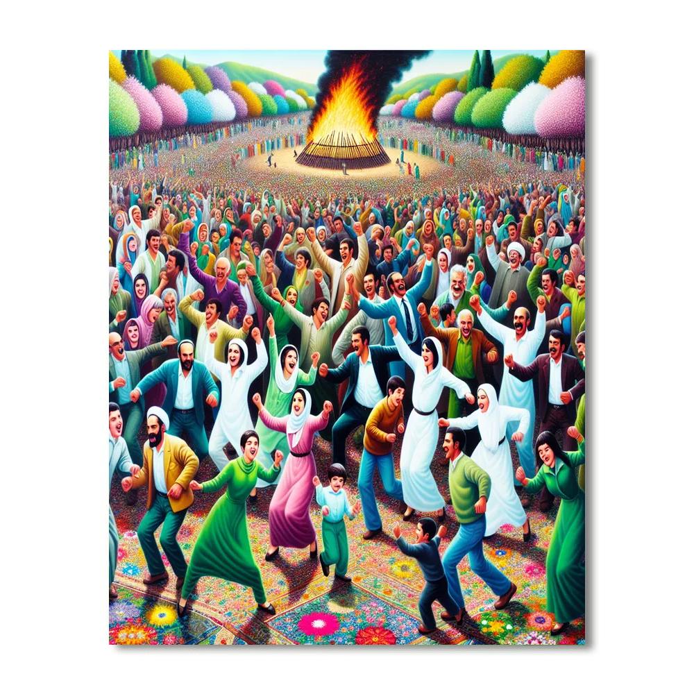 Nawruz Festival Number Painting
