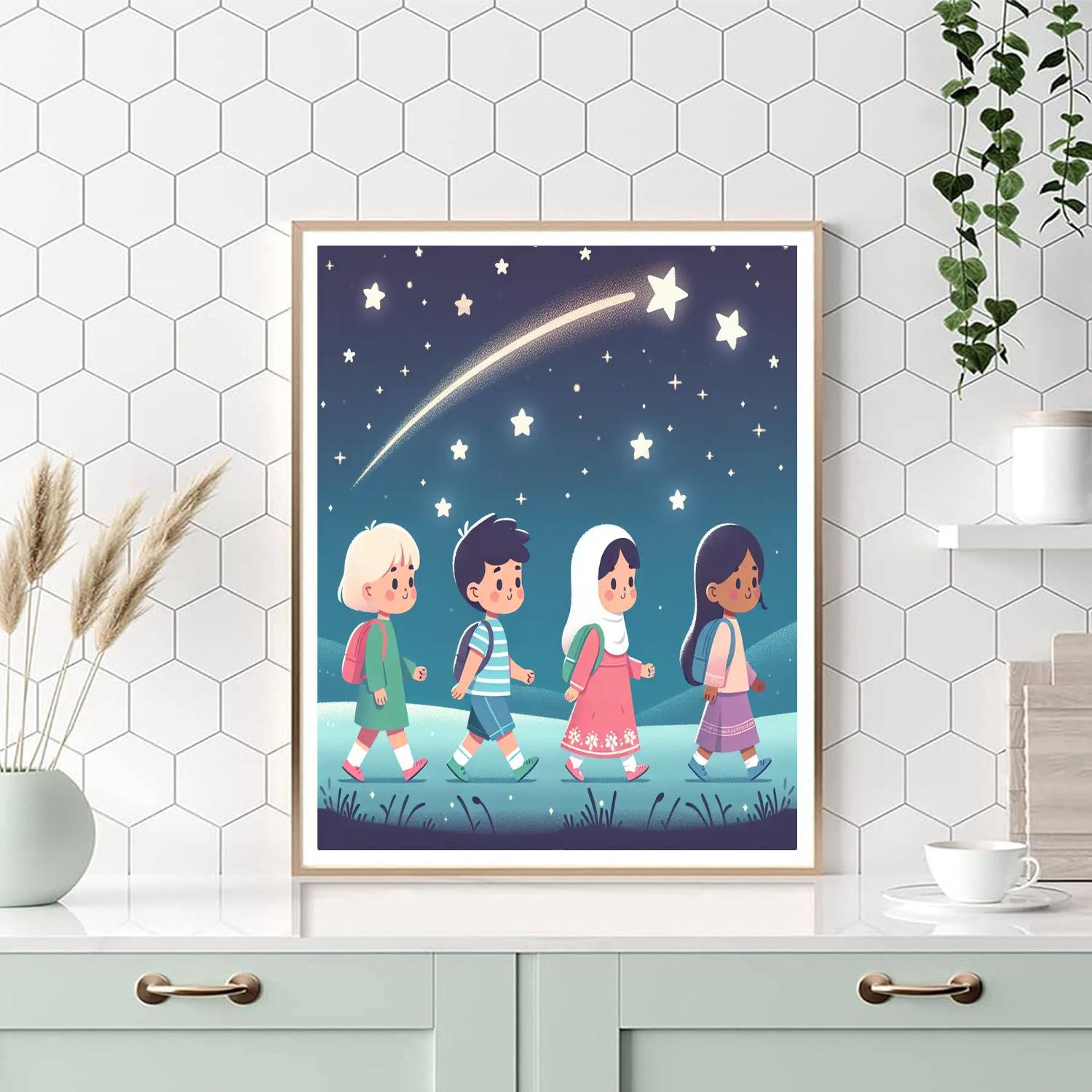 Starlit Sky Stroll Numbered Painting Kits