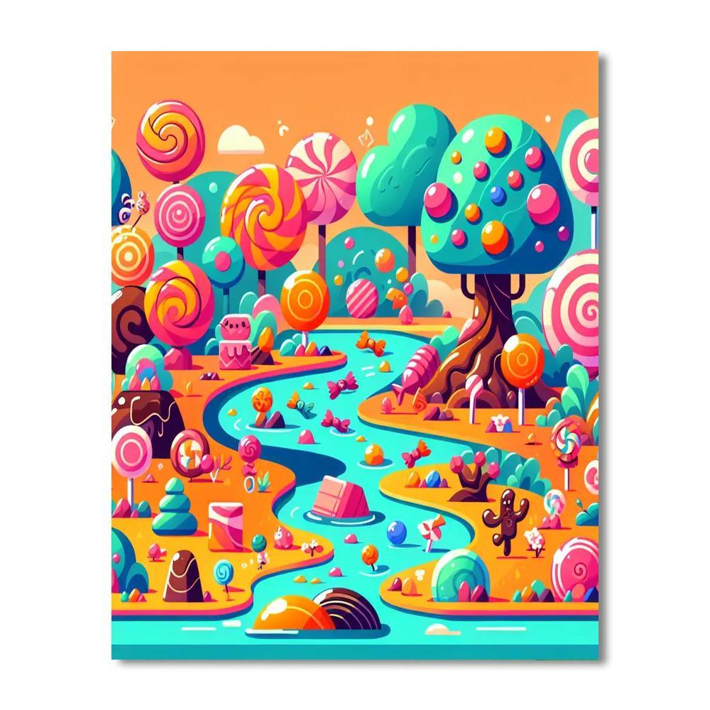 Delightful Candy Adventure Number Painting