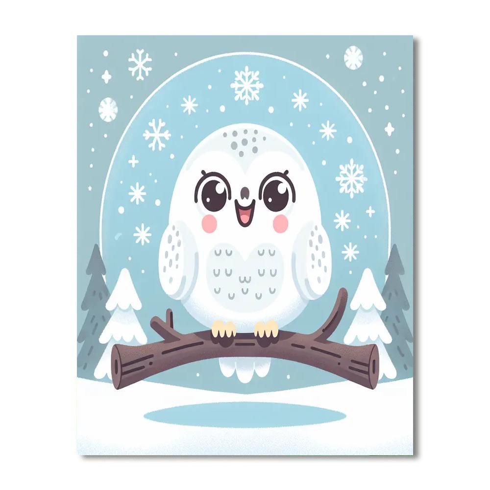 Silly Snowy Owl Painting By Numbers Kit