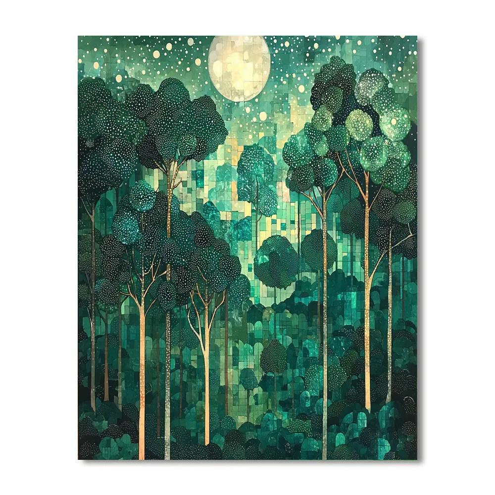 Georges Seurat Inspired Mystical Woodland Dance  Painting Number Kit