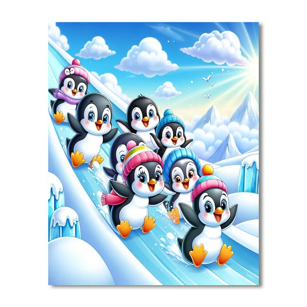 Curious Little Penguins Numbered Painting Kits