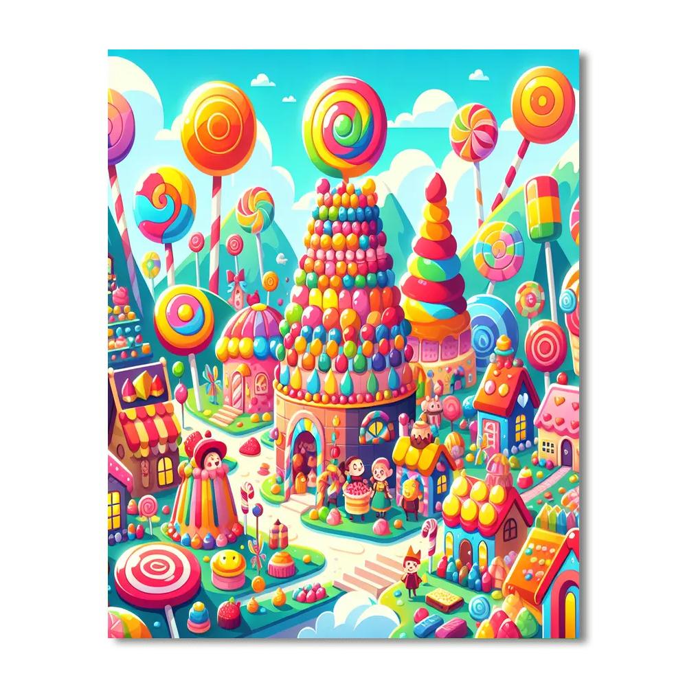 My Adventure In Candyland Painting Number Kit