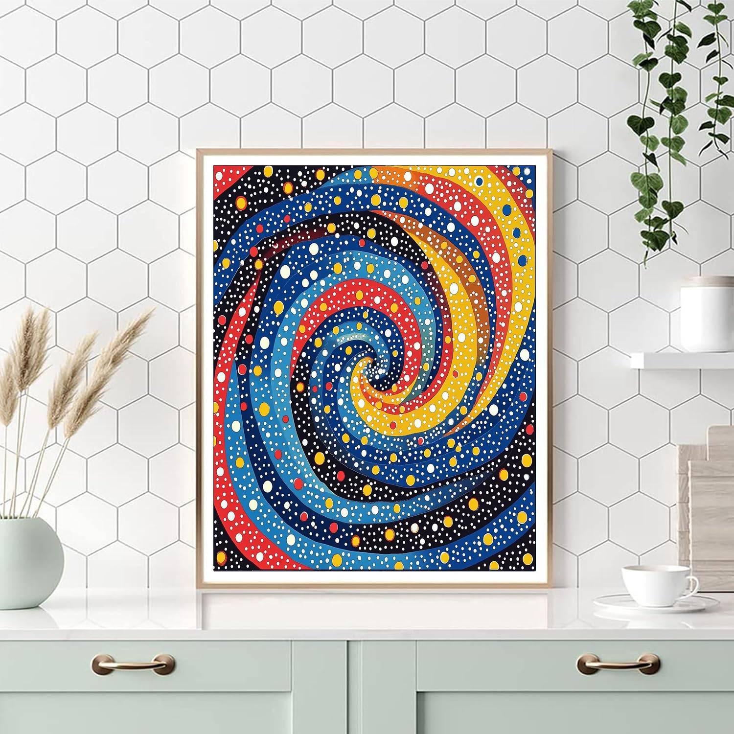 Yayoi Kusama Inspired Cosmic Dot Symphony  Paint By Number