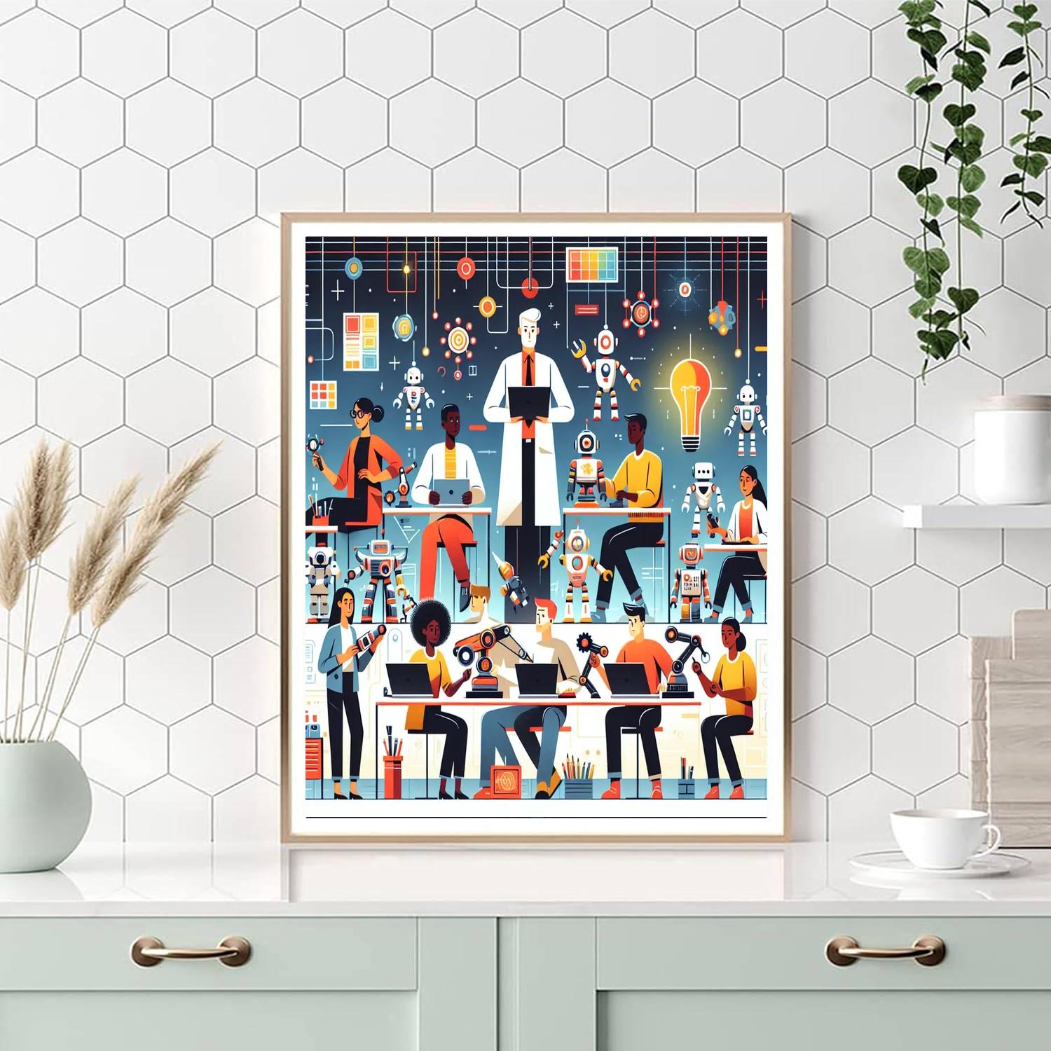 Robot Inventors Lab Painting By Numbers Kit