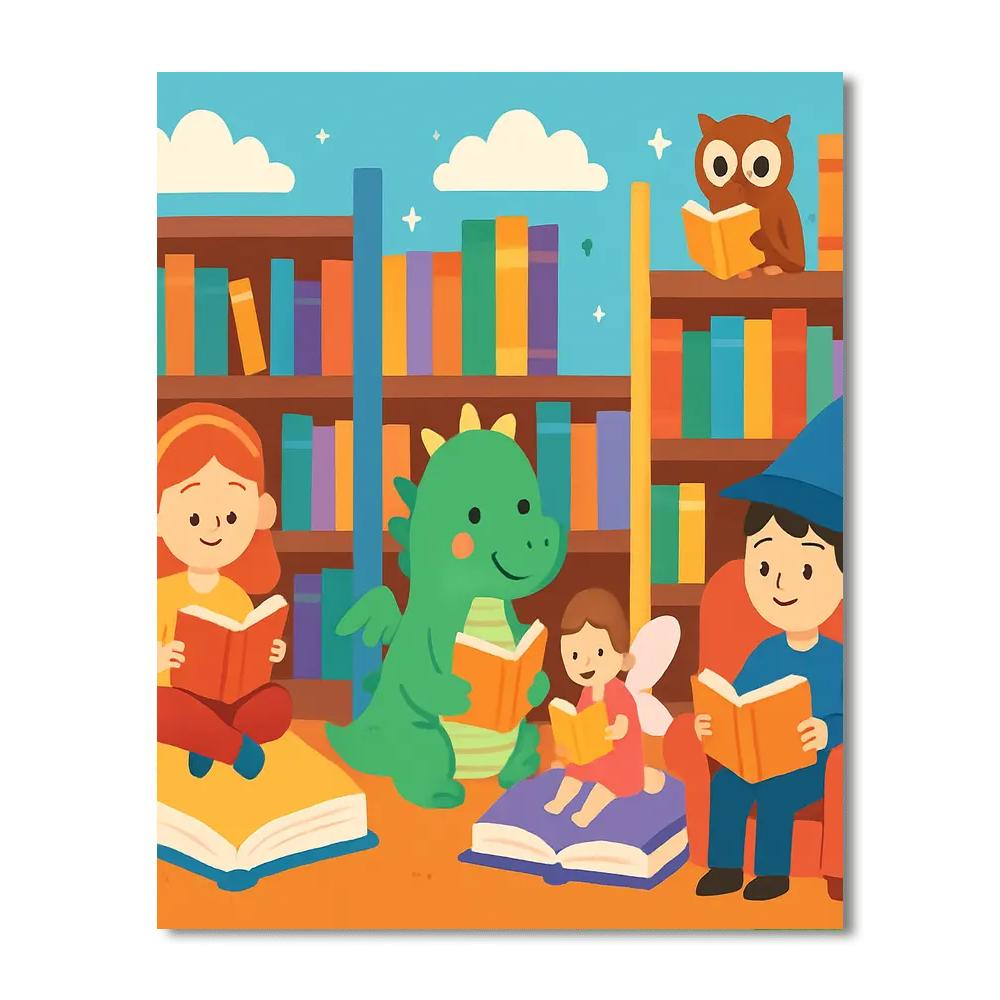 Exploring The Magical Library DIY Paint By Numbers