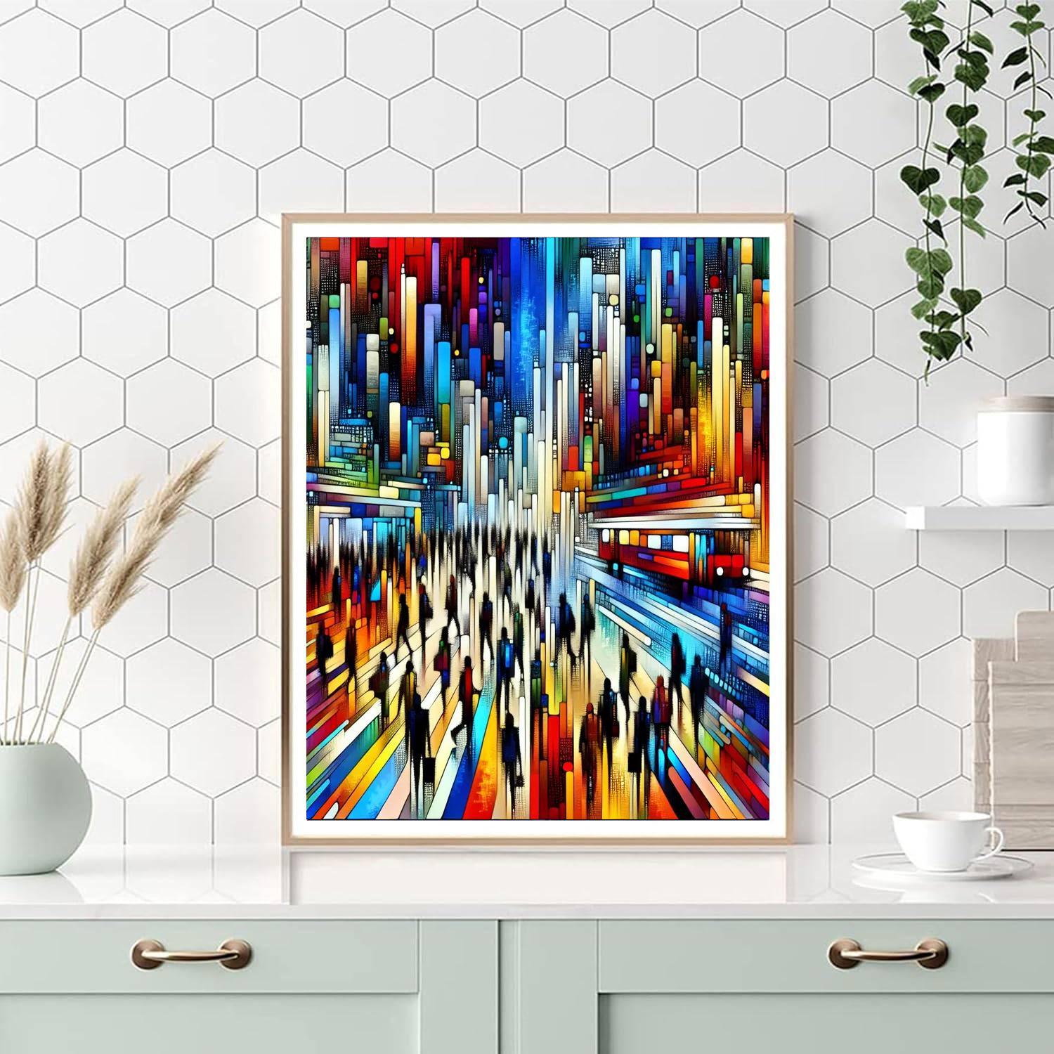 Artistic City Life Paint By Color
