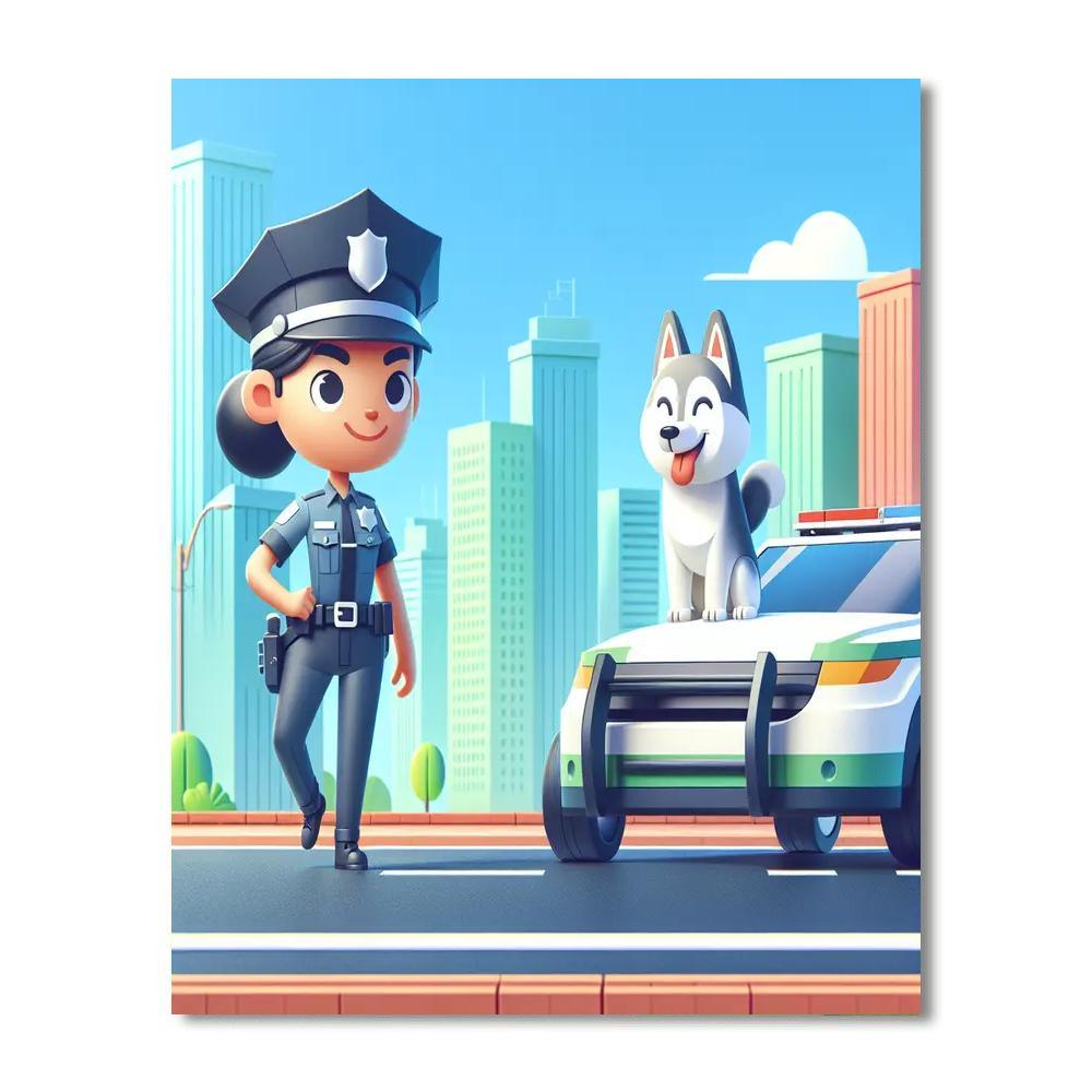 Heroic Police Adventure Numbered Painting Kits