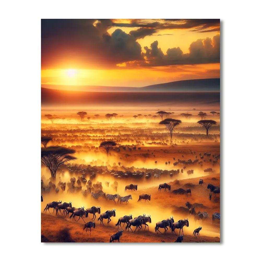 The Great Migration - Kenya DIY Paint By Numbers