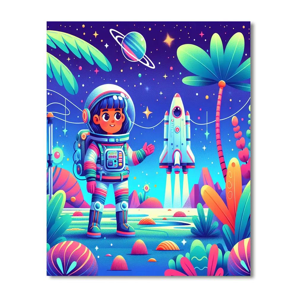 Space Pioneers Mission Painting Number Kit