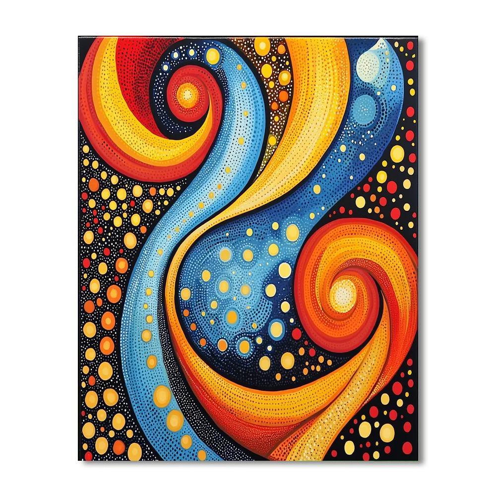 Yayoi Kusama Inspired Eternal Loop  Number Painting