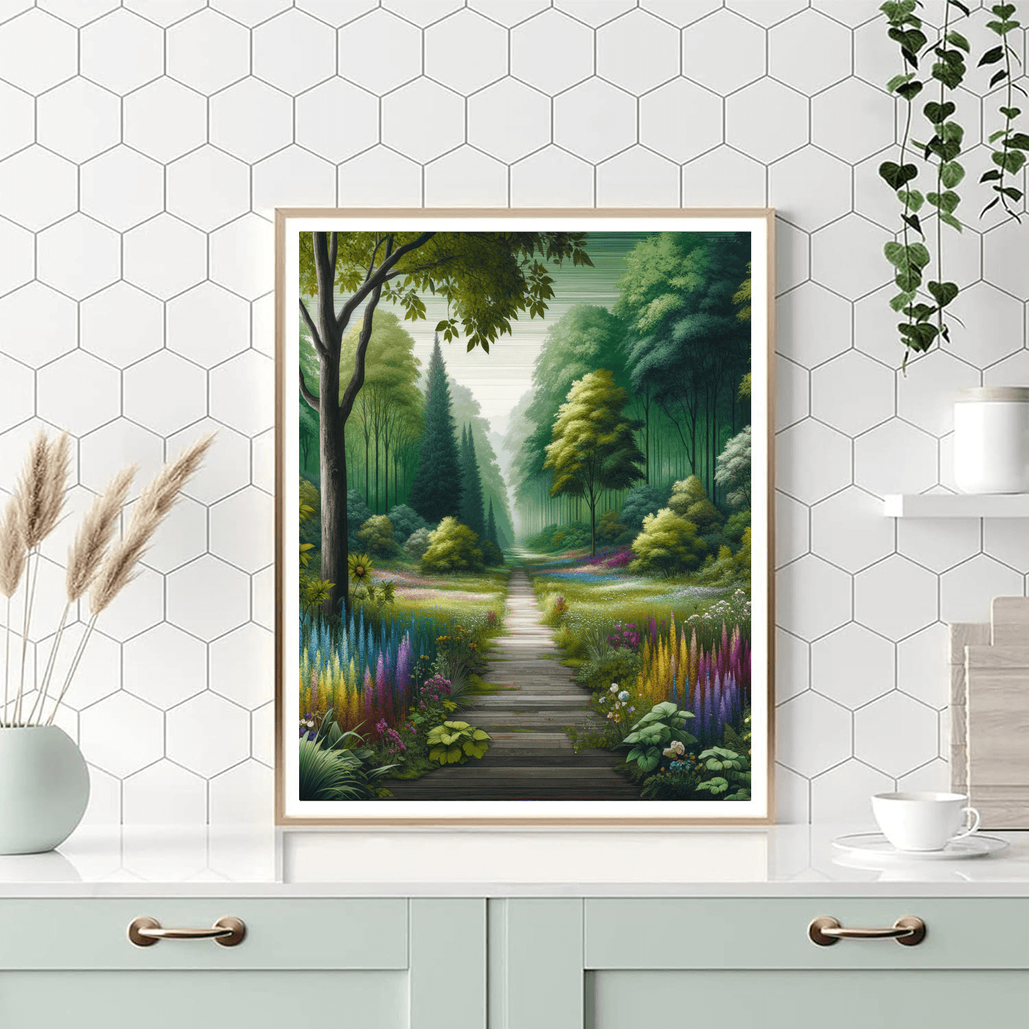 Charming Forest Path Paint By Number