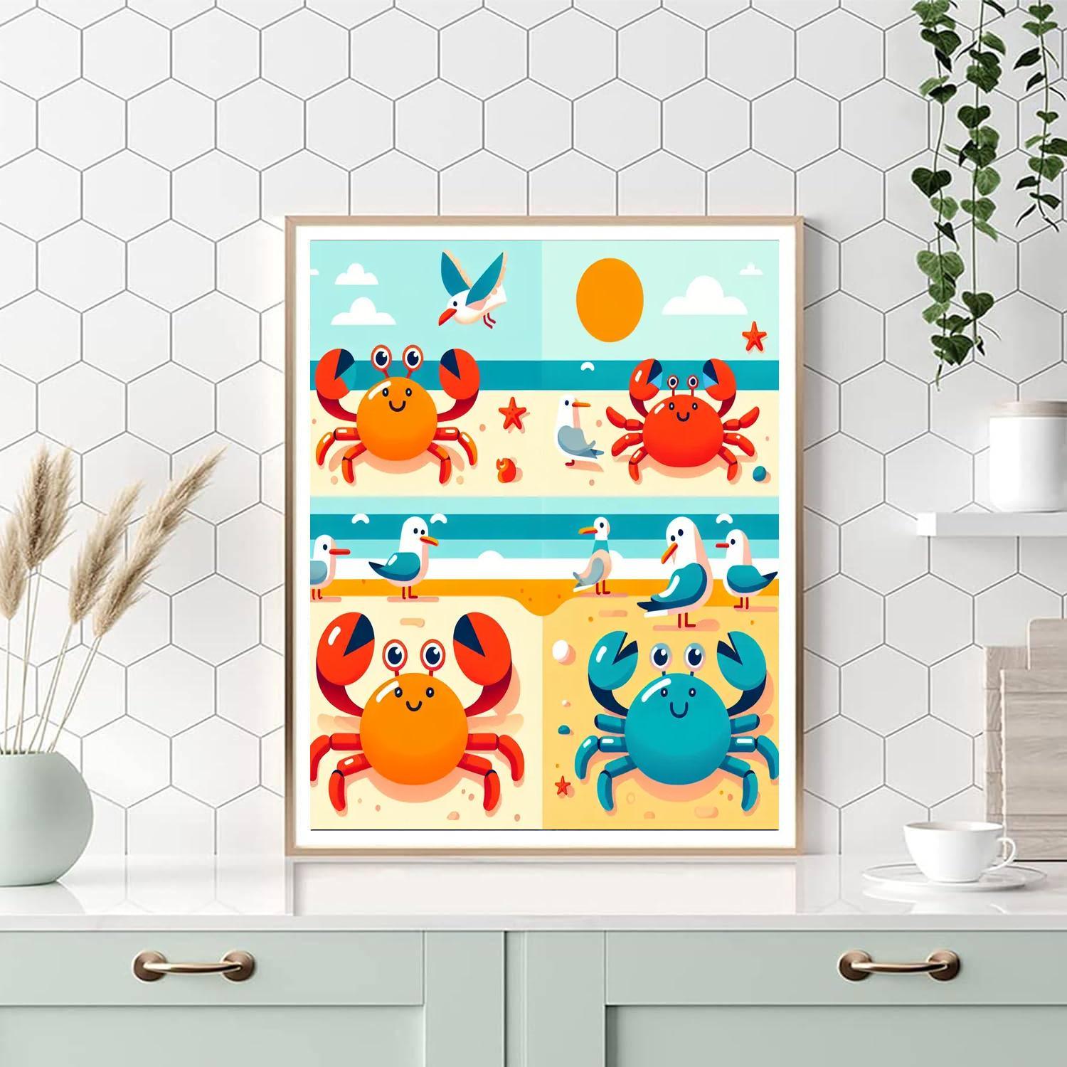 Sunny Seaside Stroll Paint By Numbers Art