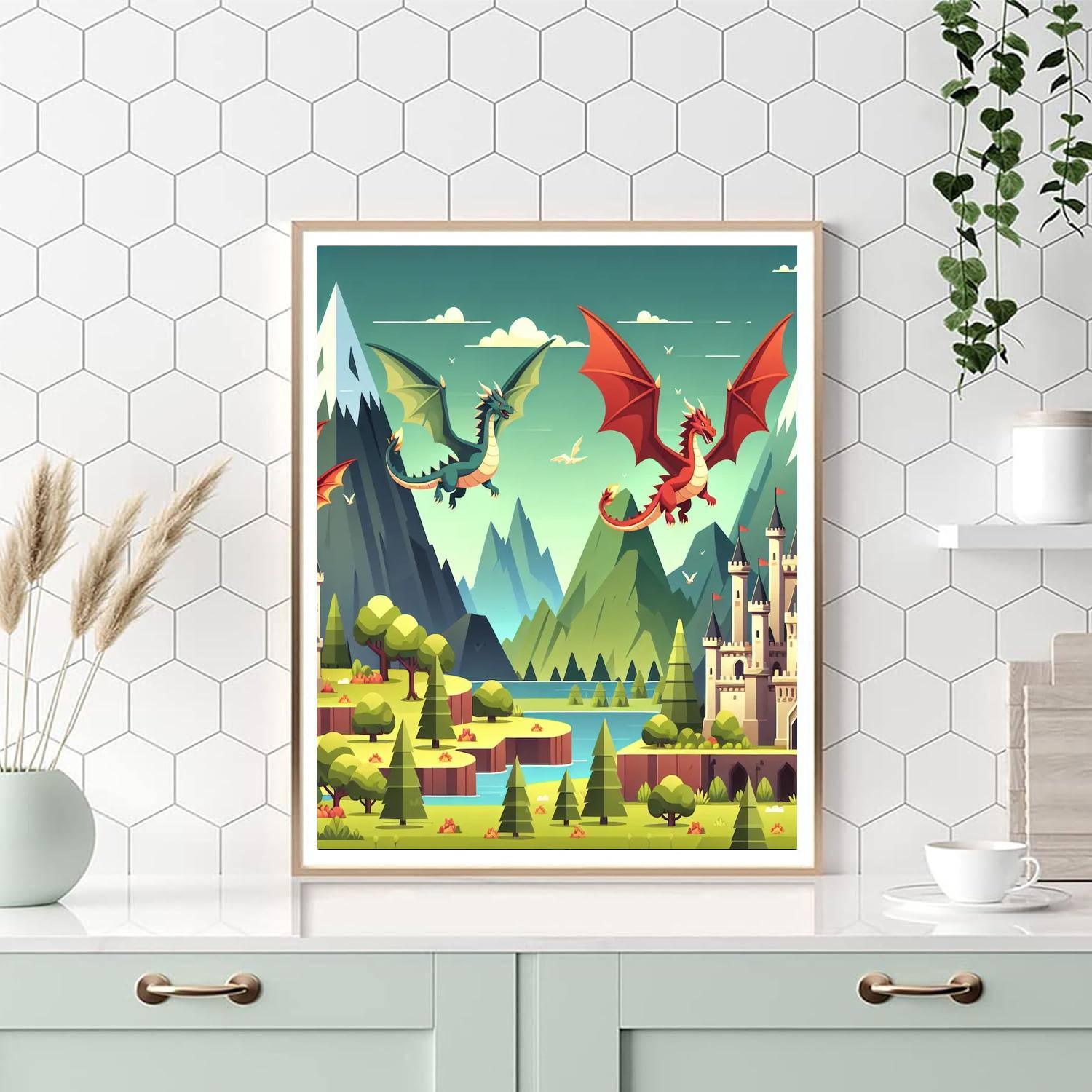 Daring Dragons Paint By Numbers Art