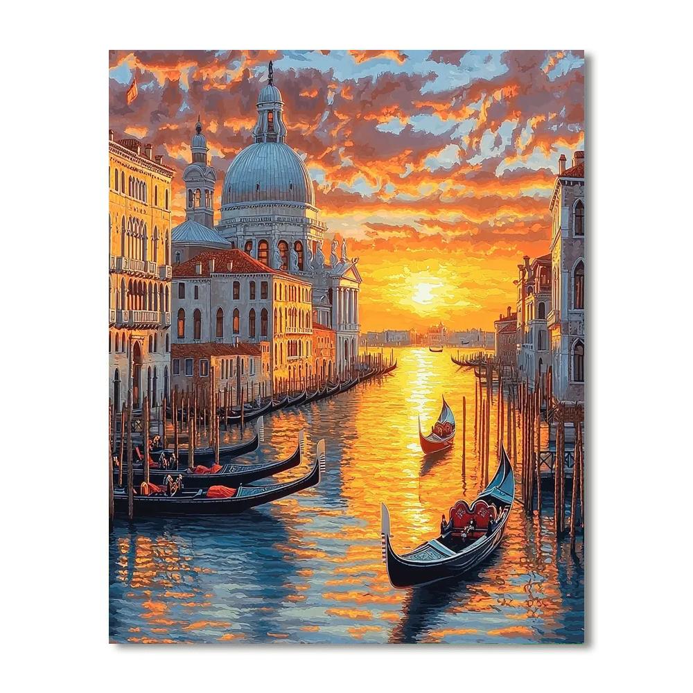 Canaletto Inspired Historic Enchantment Of Venice  Paint By Numbers Kits