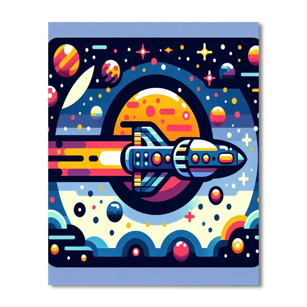 Galactic Explorer’s Quest Number Painting