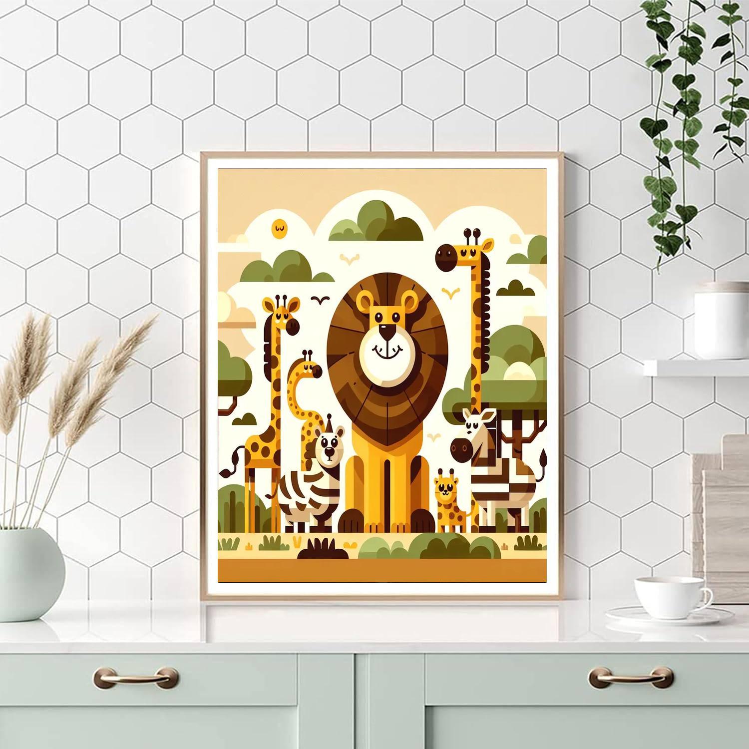 Cheery Jungle Safari Paint By Color