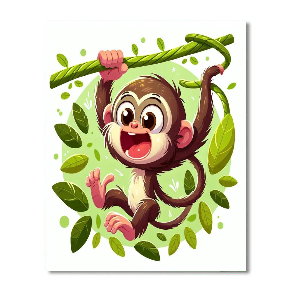 Vivacious Vervet Monkey Painting By Numbers Kit