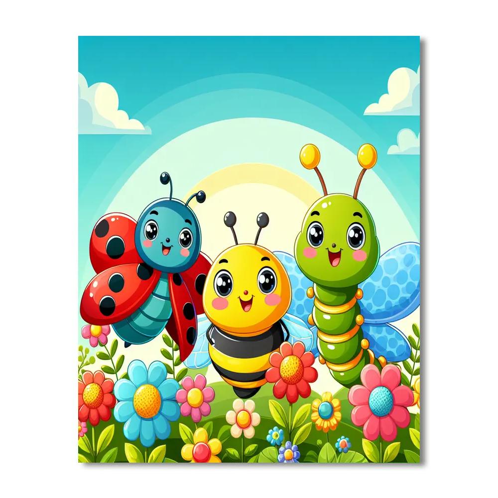 Curious Garden Bugs Painting By Numbers Kit