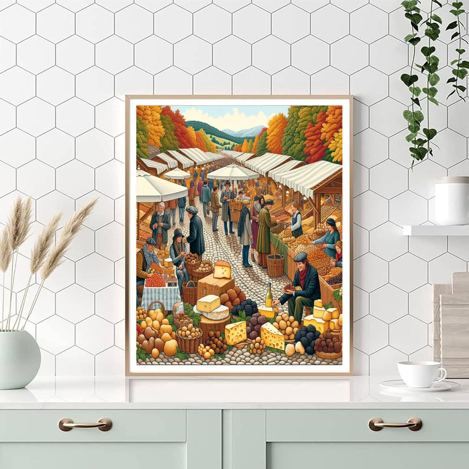 Alba White Truffle Fair - Italy Numbered Painting Kits