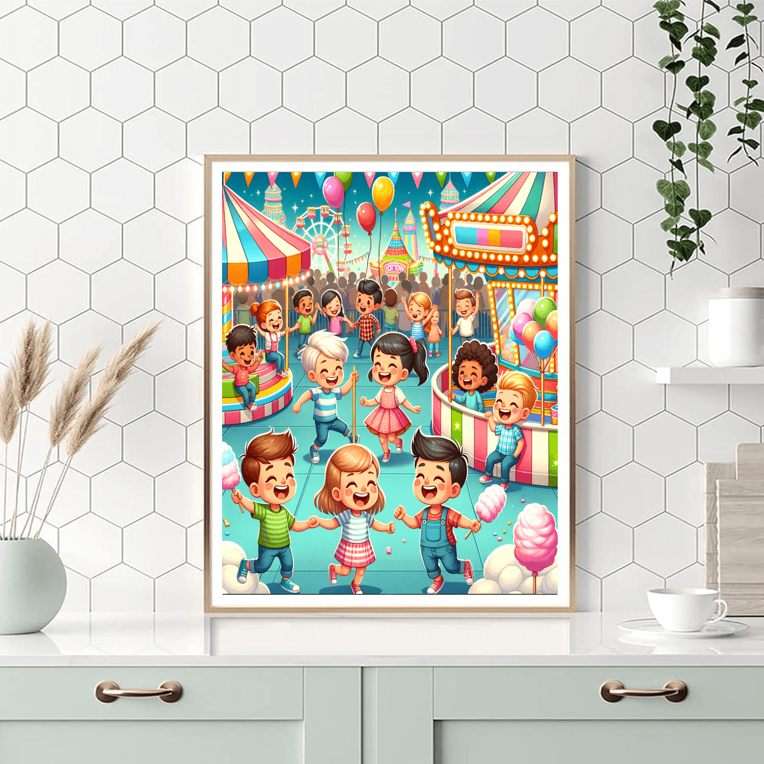 Fun At The Fairgrounds Number Painting