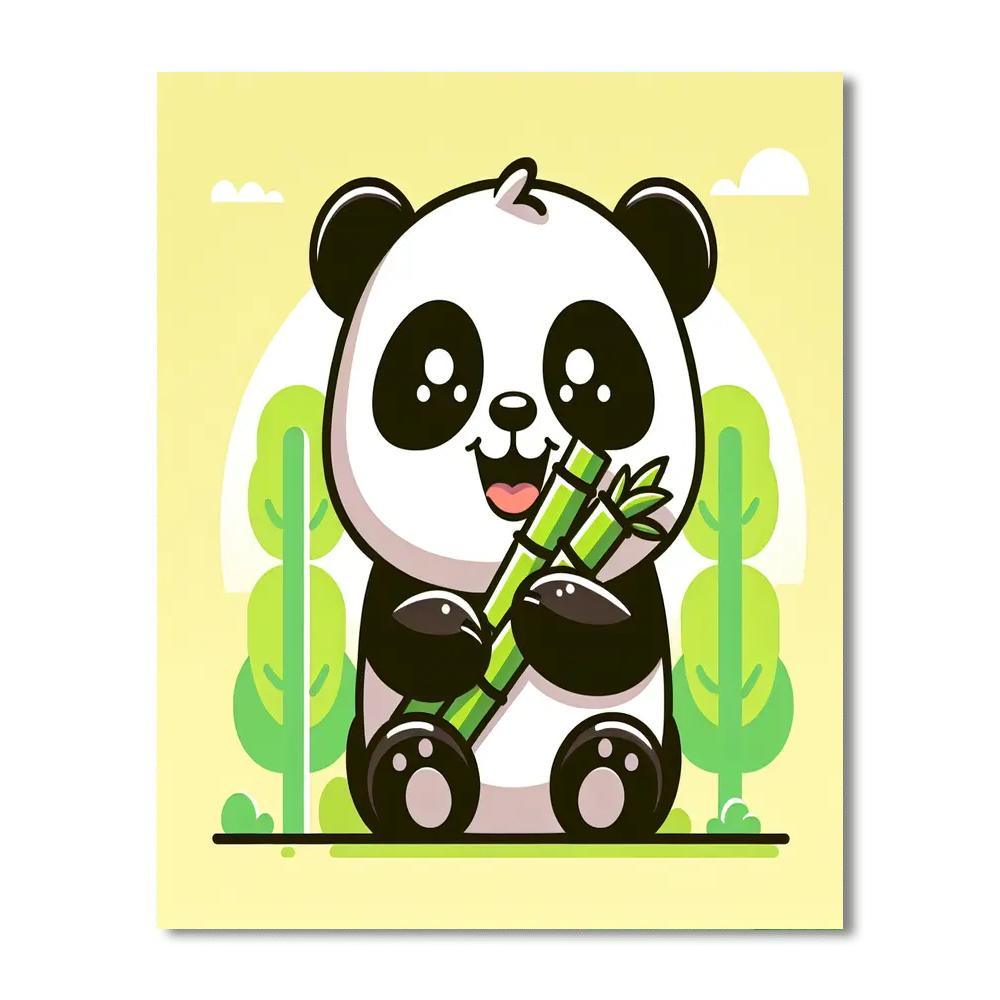 Joyful Panda Painting By Numbers Kit