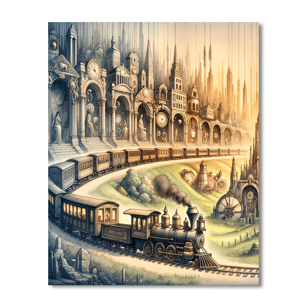 Time Travel Express Paint By Numbers