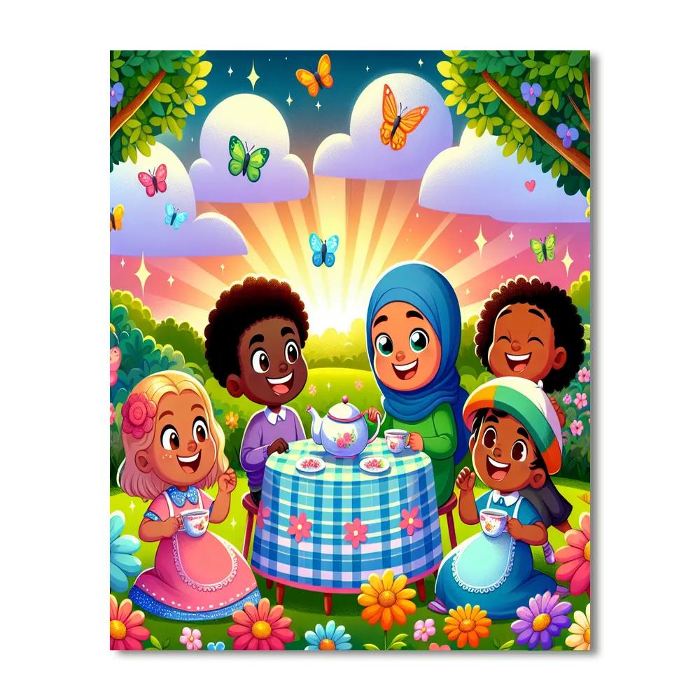 Garden Party Tea Time Paint By Numbers Art