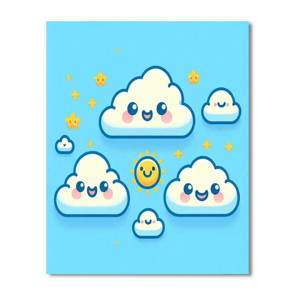 Friendly Cloud Family Paint By Numbers Kits