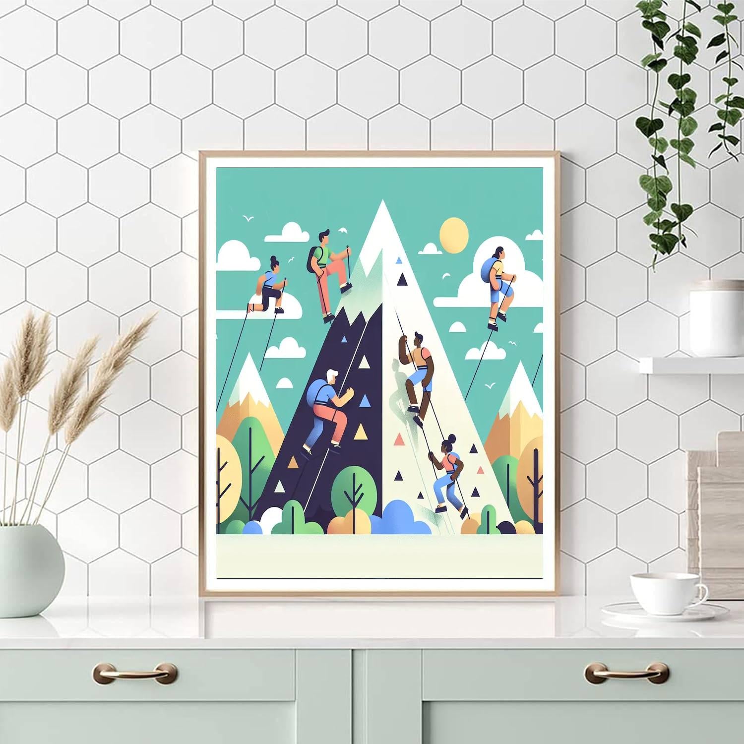 Marvelous Mountain Climb Paint By Numbers Art