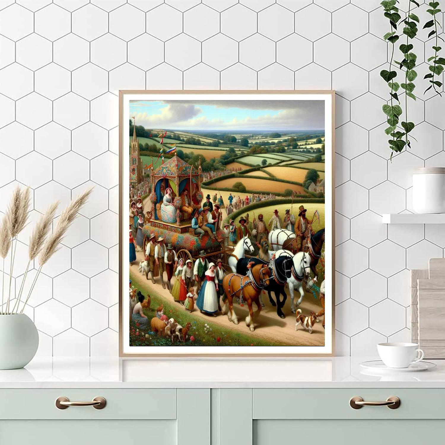 Charming Countryside Parade Number Painting