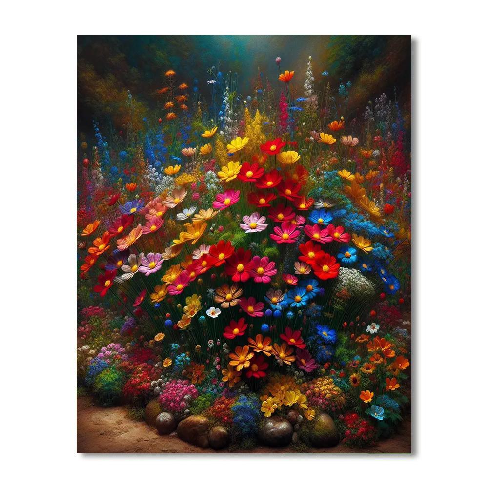 Wildflower Bouquet Painting Number Kit