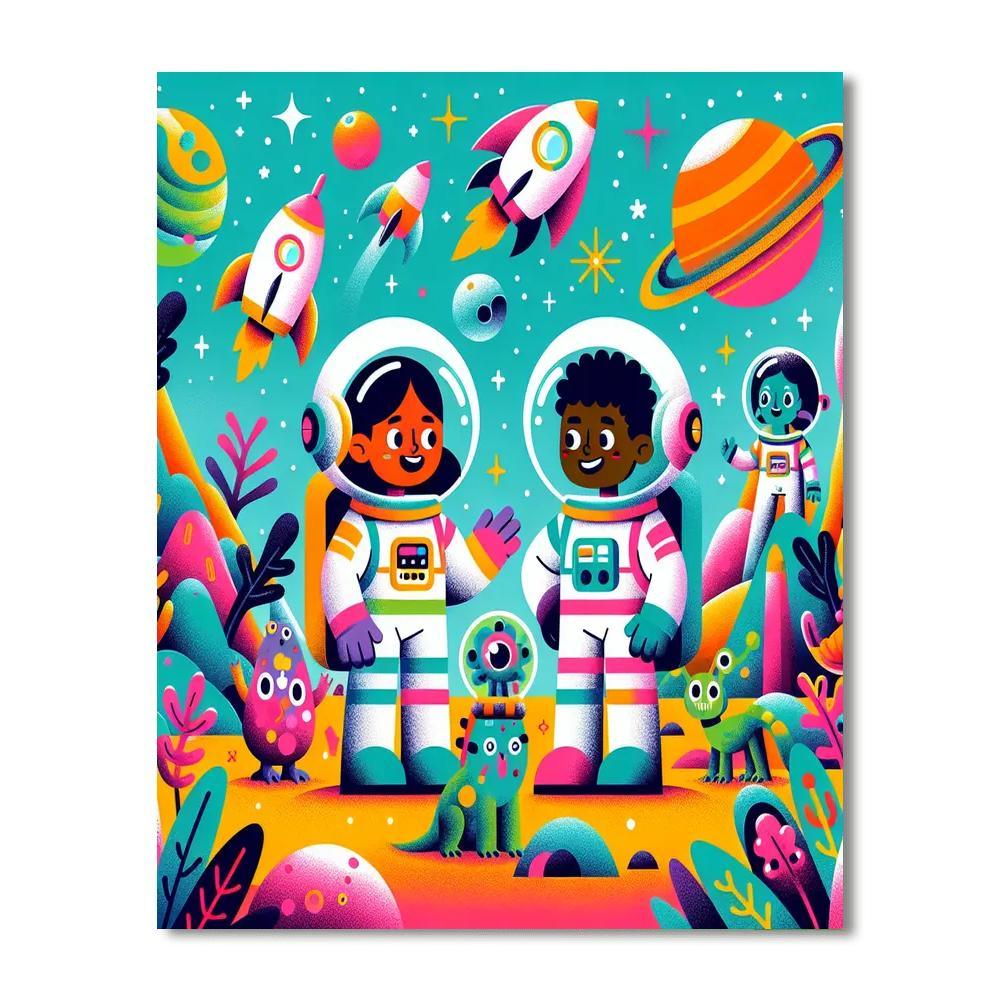 Space Safari Expedition Paint By Numbers