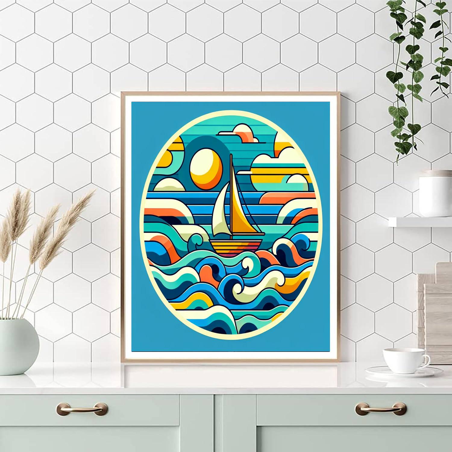 Sailing To New Horizons Painting Number Kit