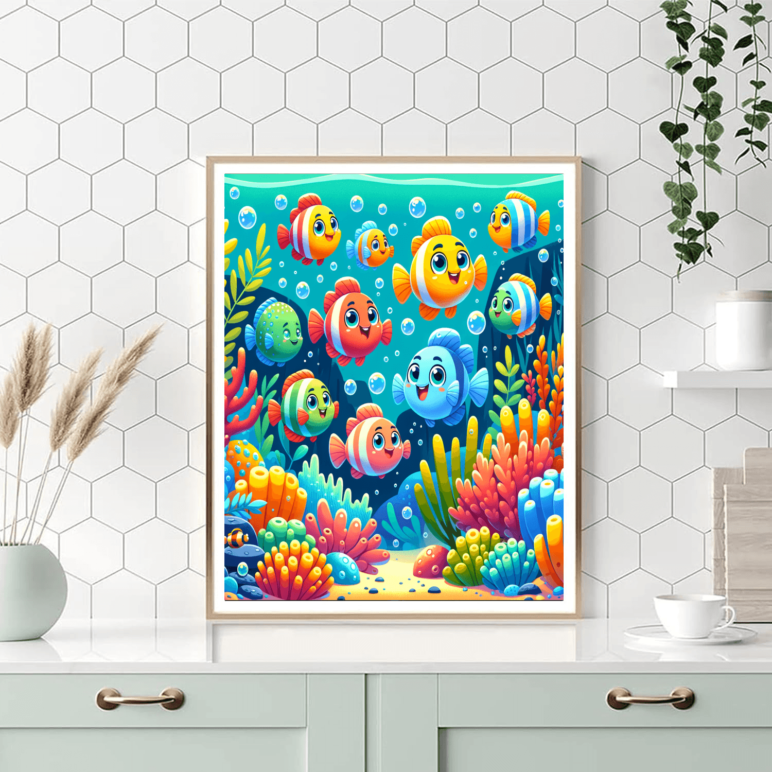 Friendly Fish DIY Paint By Numbers