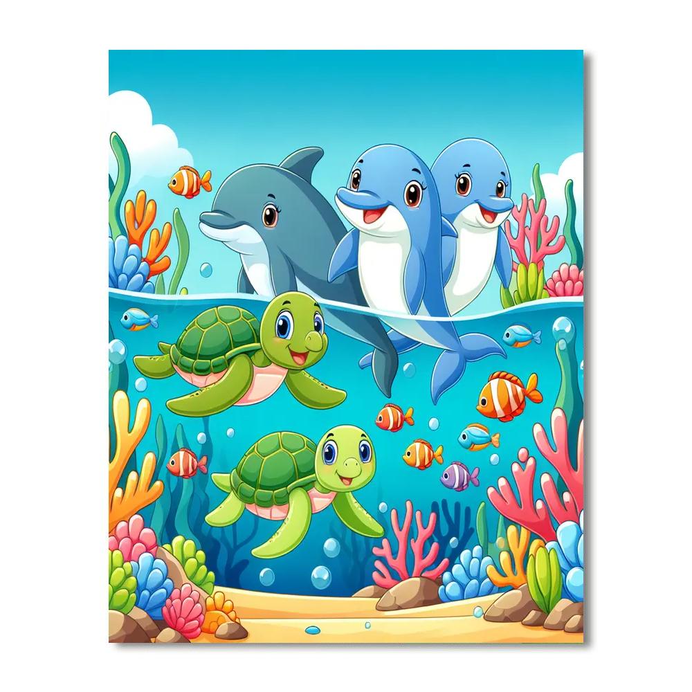 Ocean Playtime Paint By Numbers
