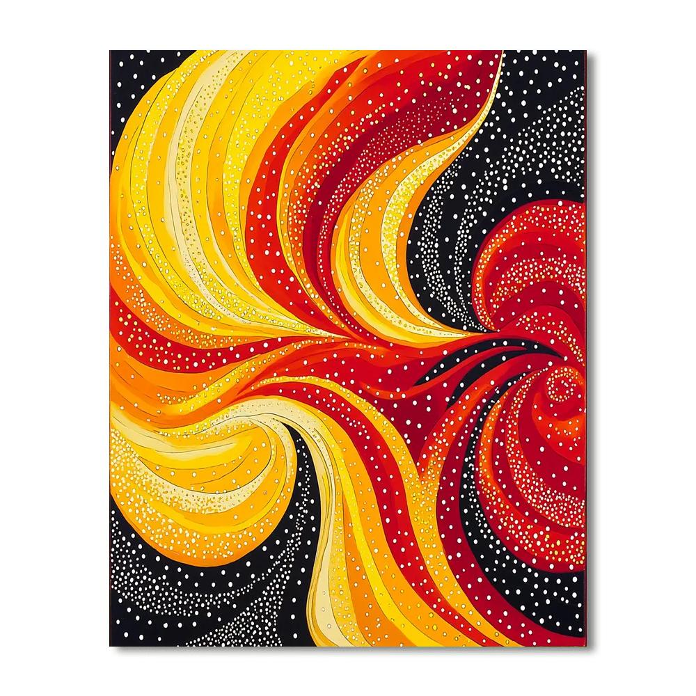 Yayoi Kusama Inspired Visionary Swirls  DIY Paint By Numbers