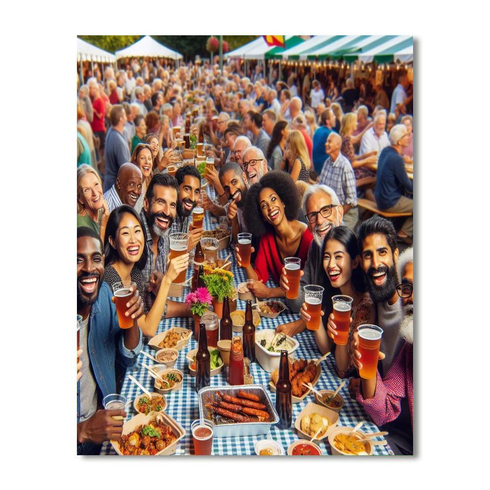 Tavern In The Square - Usa Painting By Numbers Kit