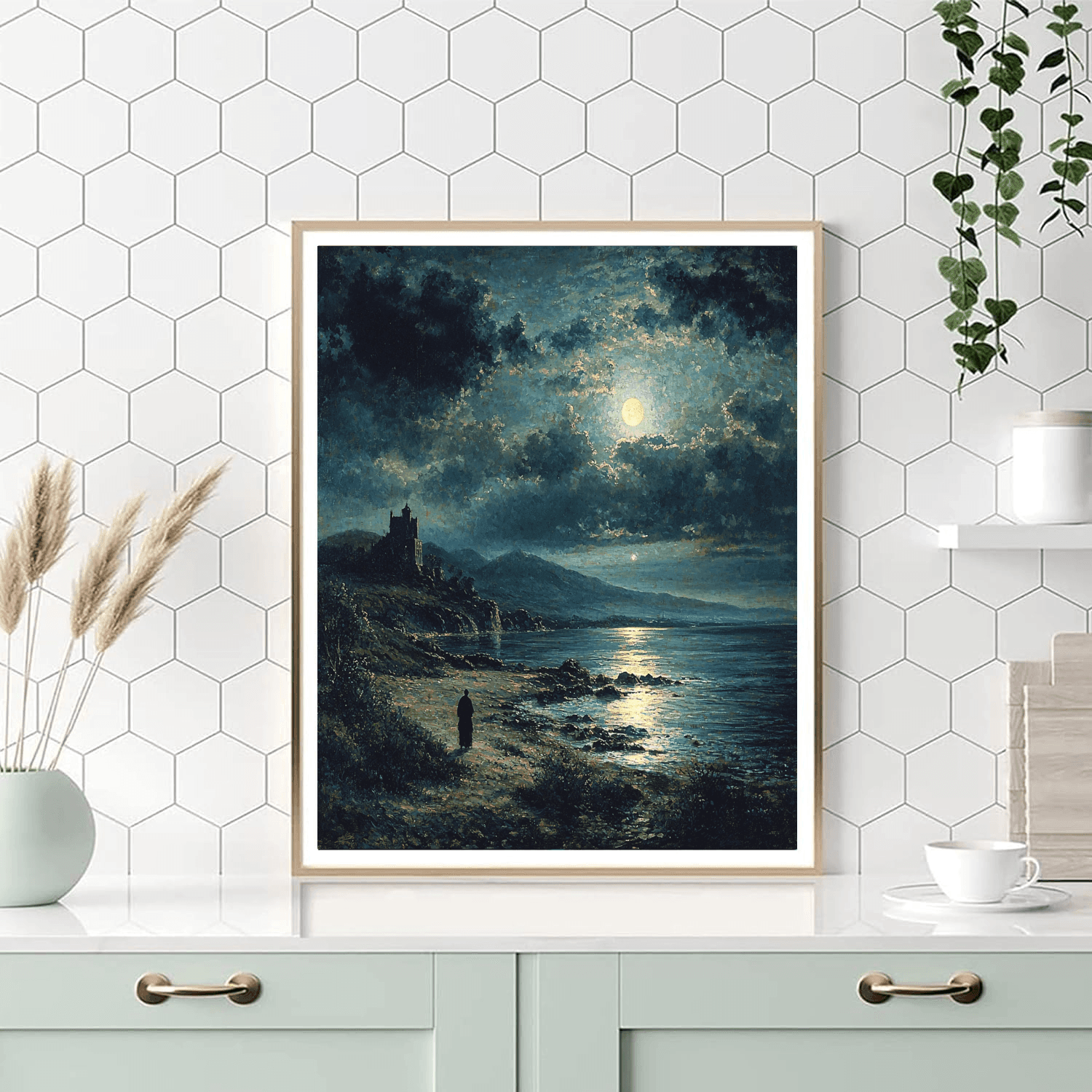 Caspar David Friedrich Inspired Gothic Night Symphony  DIY Paint By Numbers