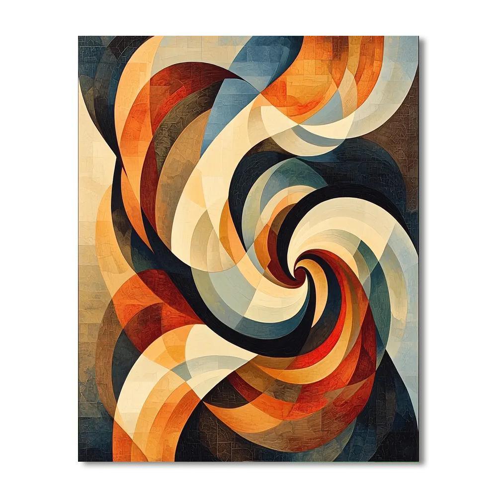 M.C. Escher Inspired Kaleidoscopic Vortex  Number Painting