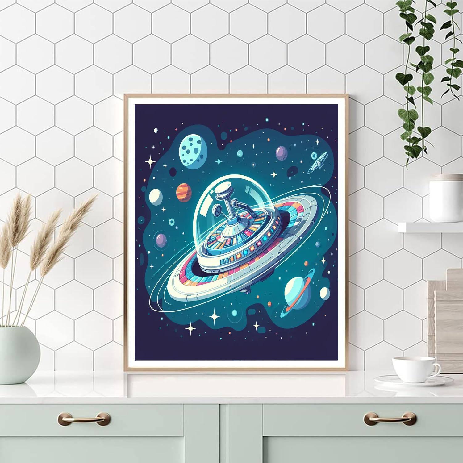 Galactic Time Travel Paint By Numbers Art
