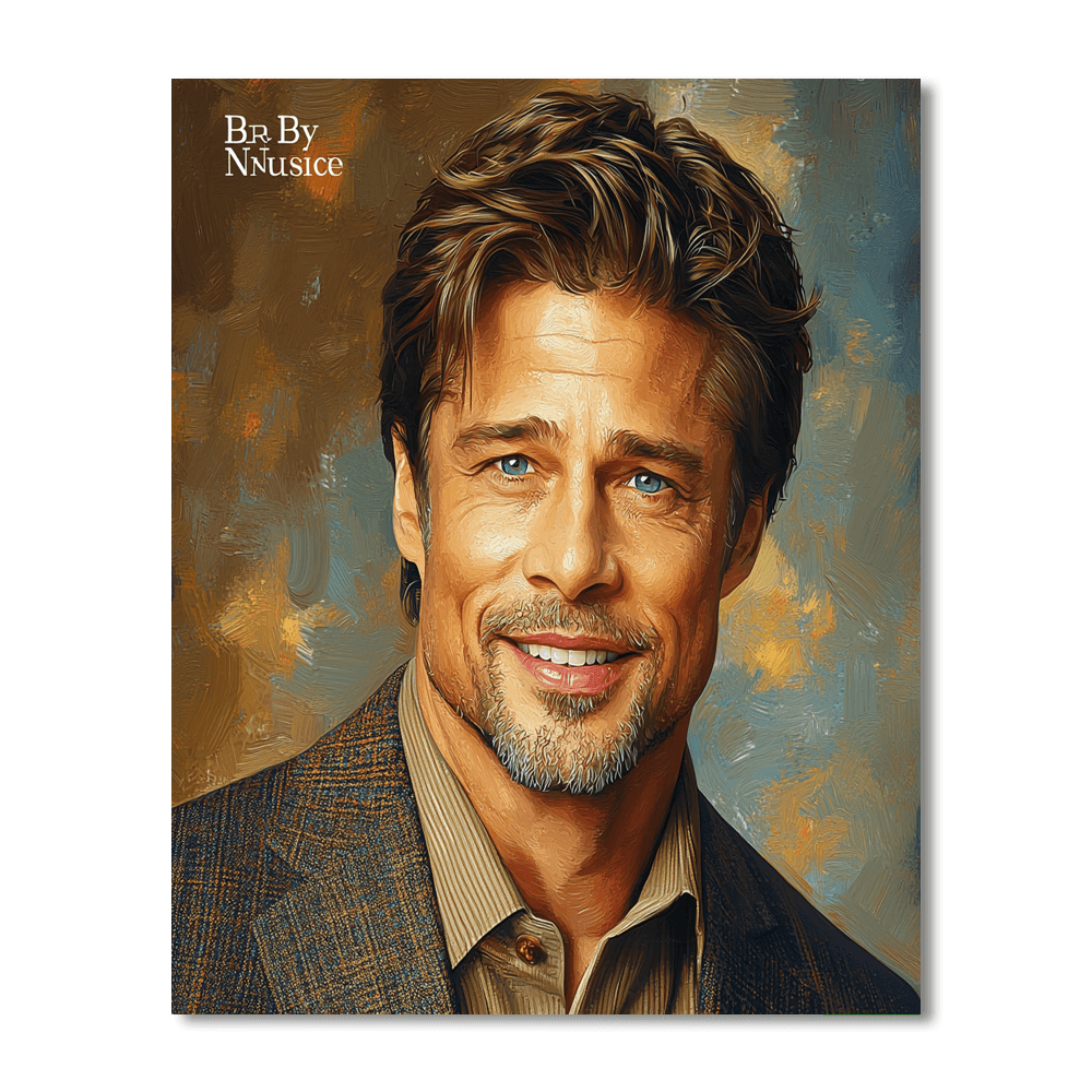 Brad Pitt: Timeless Adventurer Of The Silver Screen Paint By Color