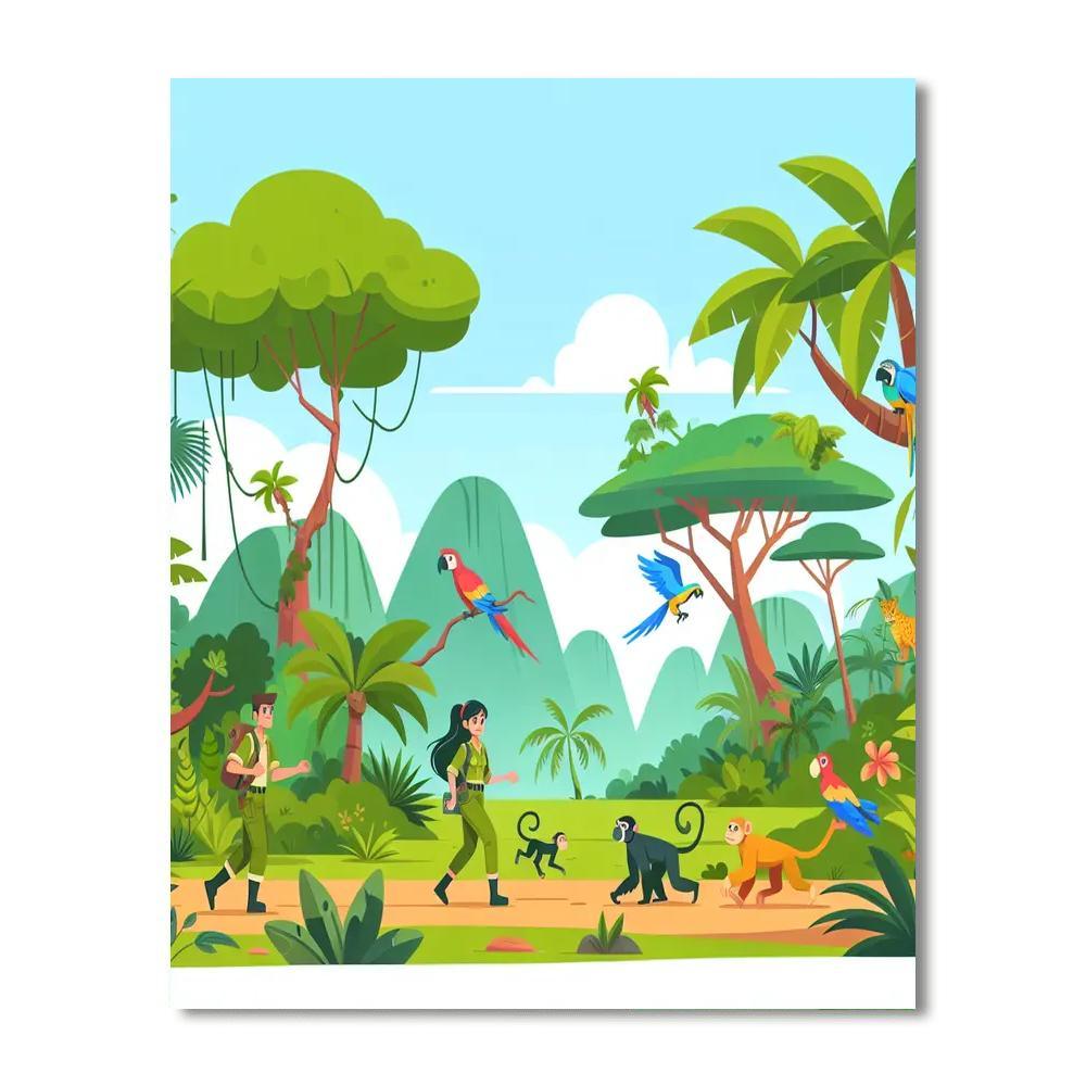 Jungle Explorer's Adventure Paint By Number