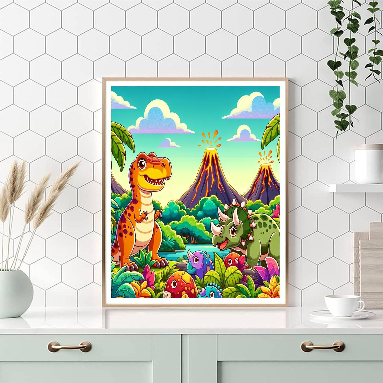 Magical Dinosaurs Numbered Painting Kits