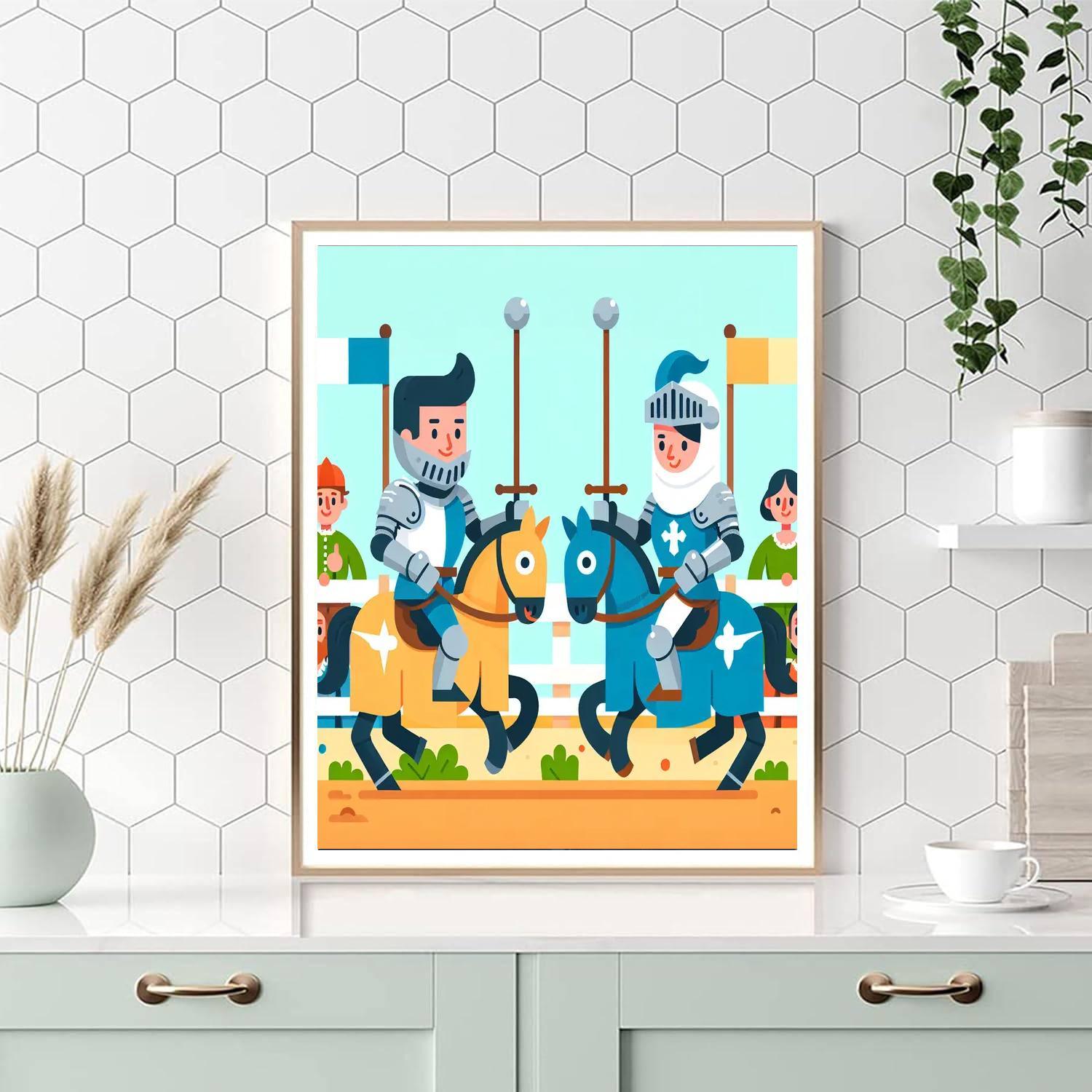 Brave Knights' Tournament Paint By Numbers Kits